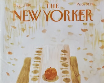 Vintage New Yorker Magazin (nur Cover) 1. Dezember 1980 James Stevenson Cover-Art
