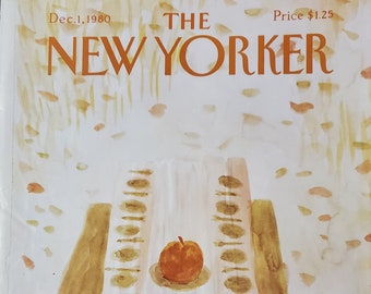 vintage du magazine New Yorker (couverture seulement) 1er décembre 1980, couverture de James Stevenson