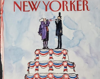 Vintage New Yorker Magazine (alleen omslag) 19 februari 1990 Robert Weber-omslagkunst