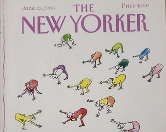 Vintage New Yorker magazine (Cover Only) June 23, 1986 George Booth cover art