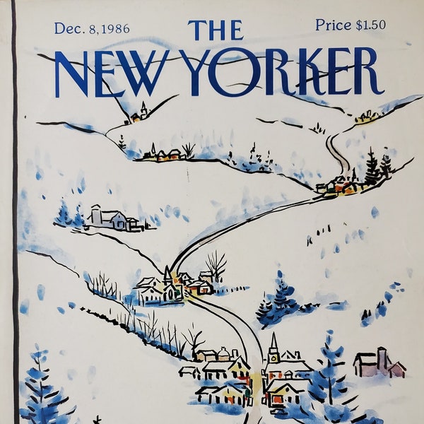 Vintage New Yorker magazine (Cover Only) December 8, 1986 Arthur Getz cover art