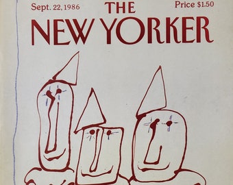 Vintage New Yorker magazine (Cover Only) September 22, 1986 Robert Tallon cover art