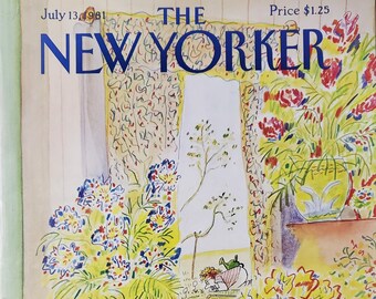 Vintage New Yorker Magazin (nur Cover) 13. Juli 1981 JJ Sempe Cover-Art
