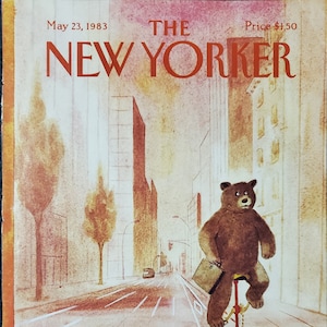 Vintage New Yorker magazine (Cover Only) May 23, 1983 Charles Addams cover art
