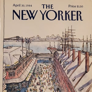 Vintage New Yorker Magazine (COVER ONLY) April 30, 1984 Arthur Getz cover art