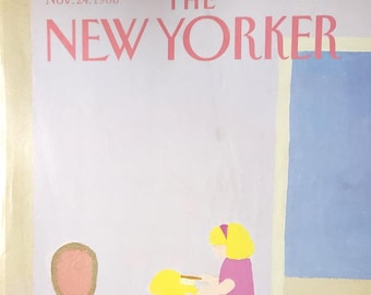 Vintage New Yorker magazine (Cover Only) November 24, 1986 Hedi Goennel cover art