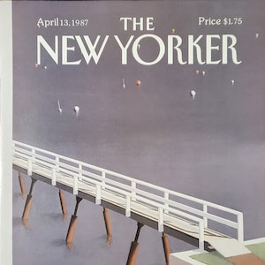 Vintage New Yorker magazine (Cover Only) April 13, 1987 Gretchen Dow Simpson cover art