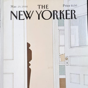 Vintage New Yorker magazine (Cover Only) March 19, 1984 Gretchen Dow Simpson cover art