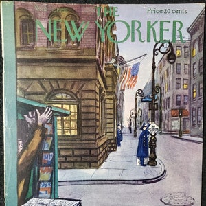 Vintage New Yorker magazine (Cover Only) November 1, 1952 Arthur Getz cover art