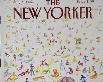 Vintage New Yorker magazine (Cover Only) July 21, 1986 Andrzej Czeczot cover art