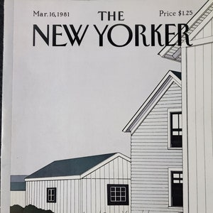 Vintage New Yorker magazine (Cover Only) March 16, 1981 Gretchen Dow Simpson cover art