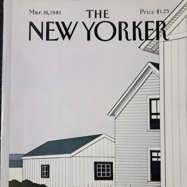 Vintage New Yorker magazine (Cover Only) March 16, 1981 Gretchen Dow Simpson cover art