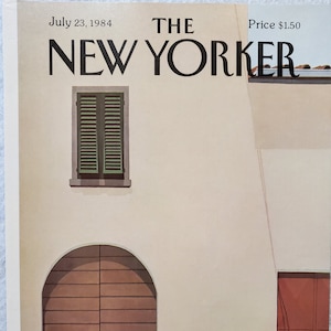 Vintage New Yorker magazine (Cover Only) July 23, 1984 Gretchen Dow Simpson cover art