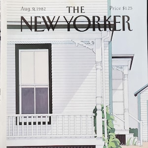 Vintage New Yorker magazine (Cover Only) August 9, 1982 Gretchen Dow Simpson cover art