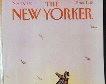 Vintage New Yorker magazine (Cover Only) November 17, 1980 Eugene Miheasco cover art