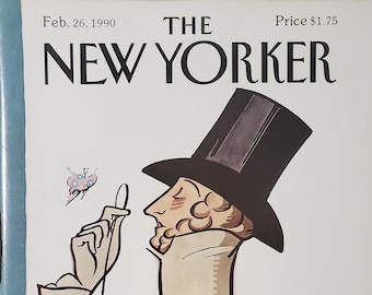 Vintage New Yorker magazine (Cover Only) February 26, 1990 Rea Irvin cover art