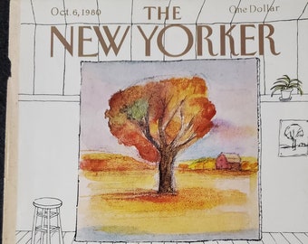 Vintage New Yorker Magazin (nur Cover) 6. Oktober 1980 Eugene Mihaesco Cover-Art