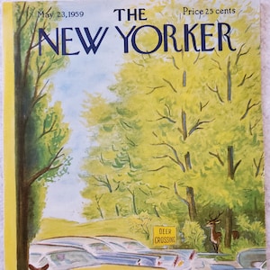 Vintage New Yorker Magazine (COVER ONLY) May 23, 1959 Julian de Miskey cover art