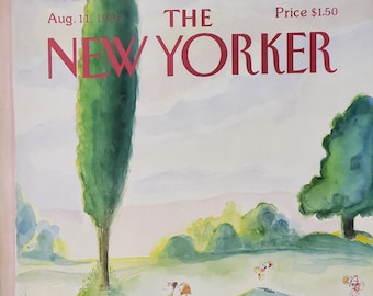 Vintage New Yorker magazine (Cover Only) August 11, 1986 JJ Sempe cover art