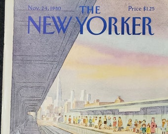 Vintage New Yorker Magazin (nur Cover) 24.November 1980 Charles E Martin Cover Art