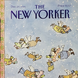Vintage New Yorker magazine (Cover Only) December 29, 1986 William Steig cover art