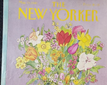 Vintage New Yorker Magazin (nur Cover) 25. Mai 1981 Jenni Oliver Cover-Art