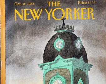 Vintage New Yorker magazine (Cover Only) October 31, 1988 Charles Addams cover art