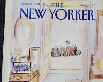 Vintage New Yorker Magazin (nur Cover) 22.September 1980 JJ Sempe Cover Art