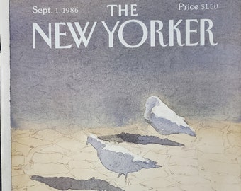 Vintage New Yorker magazine (Cover Only) September 1, 1986 Whitney Lee Savage cover art