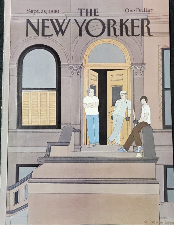 Vintage New Yorker Magazine (cover Only) September 29, 1980