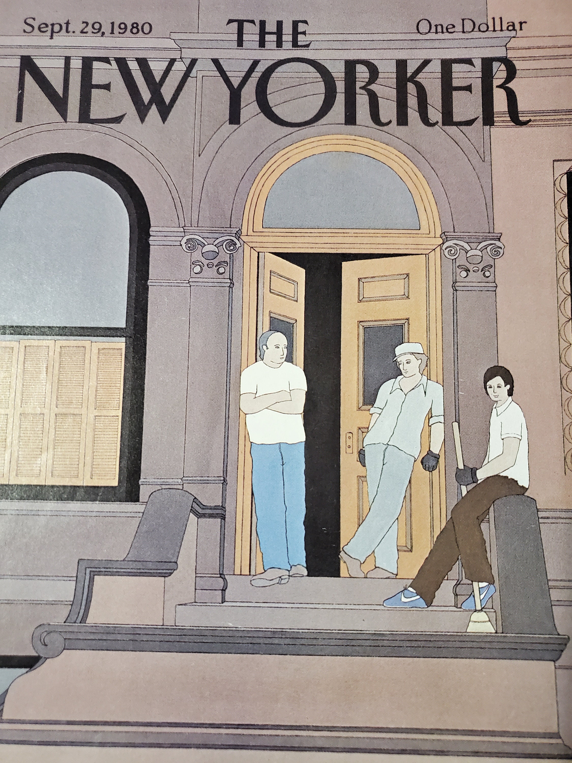 Vintage New Yorker Magazine (cover Only) September 29, 1980