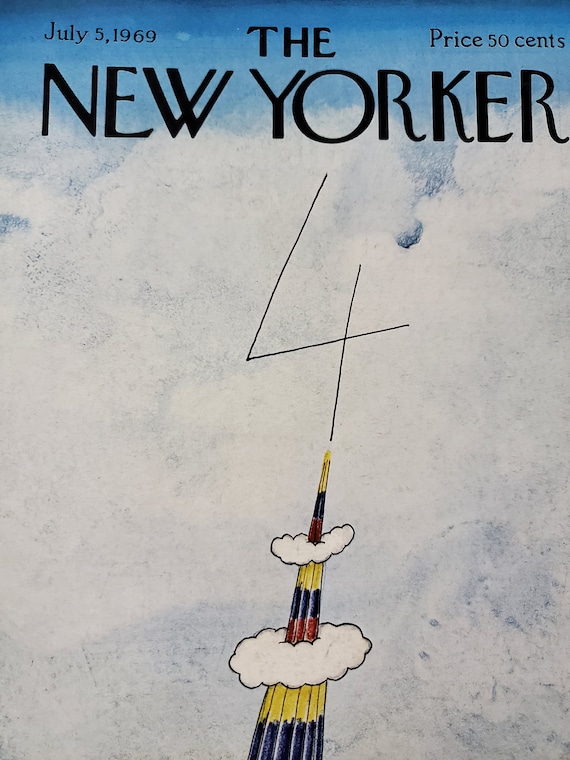 Vintage New Yorker Magazine (cover Only) July 5, 1969 Saul
