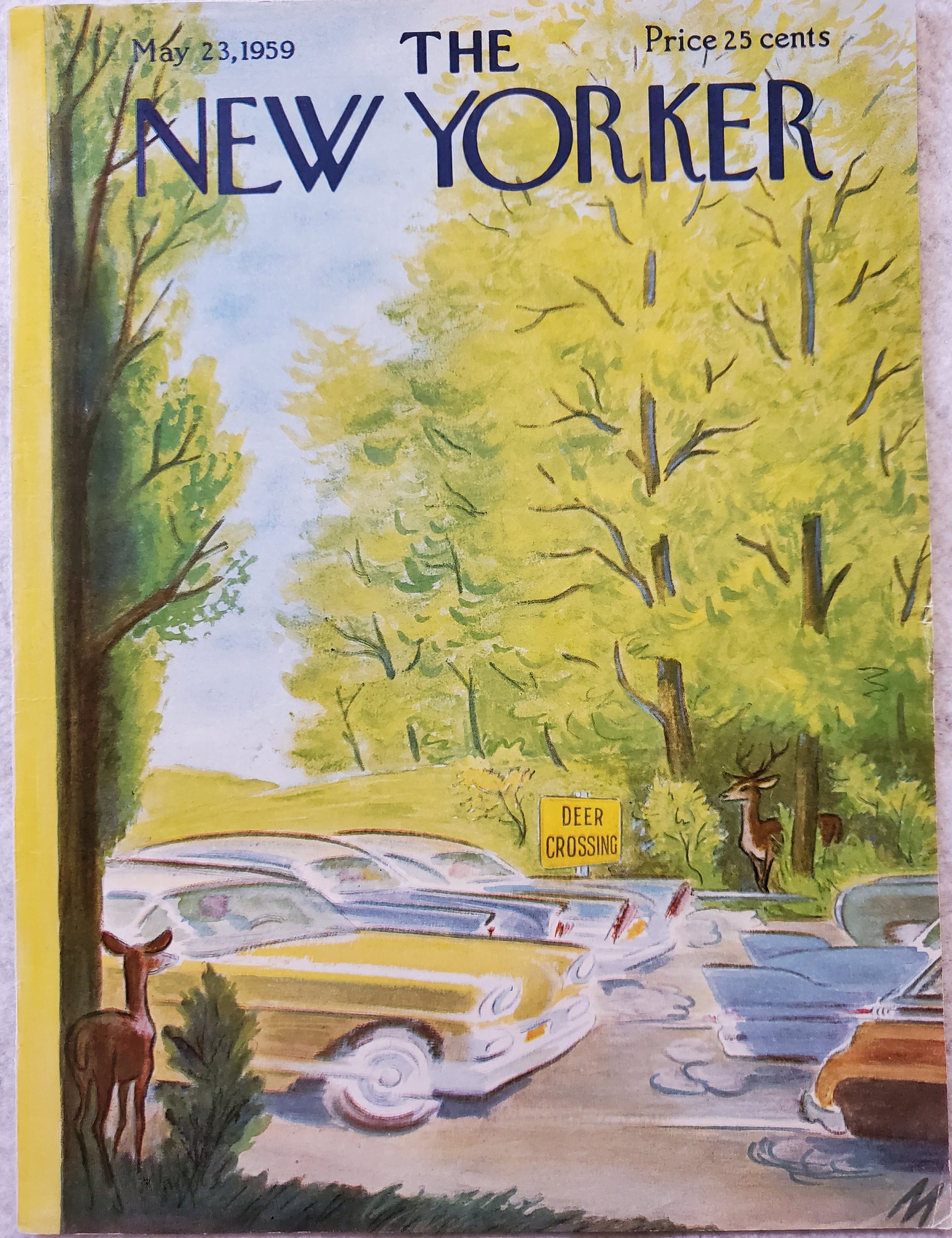 Vintage New Yorker Magazine (COVER ONLY) May 23, 1959 Julian De