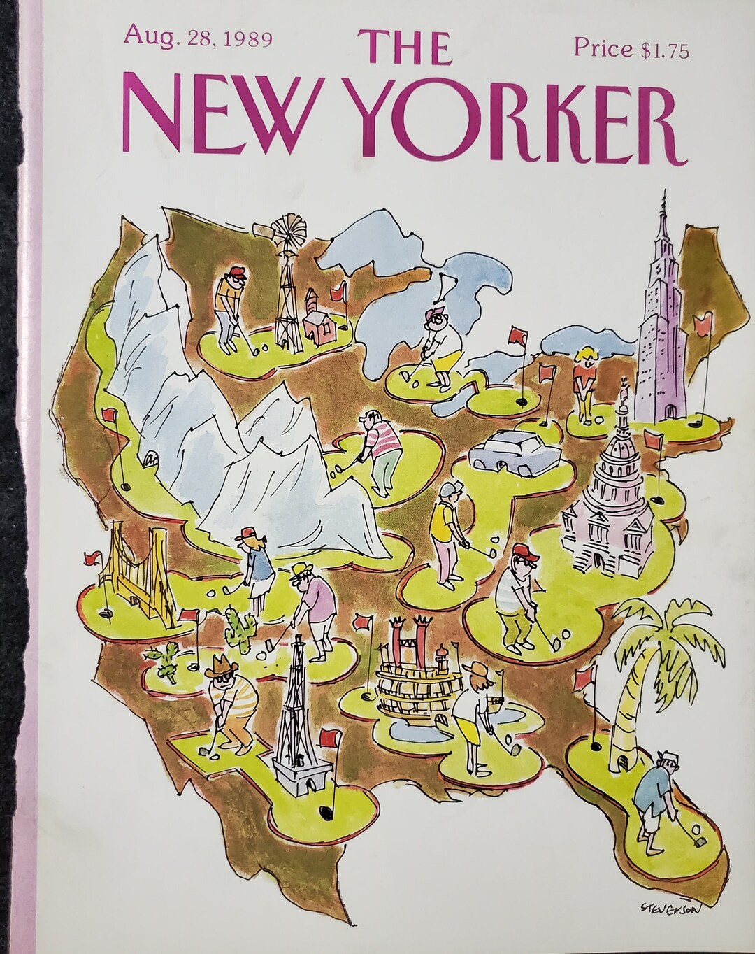 Vintage New Yorker Magazine (cover Only) August 28, 1989 James