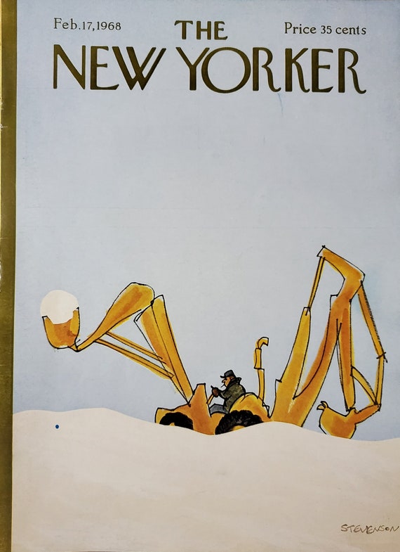 Vintage New Yorker Magazine (cover Only) February 17, 1968 James