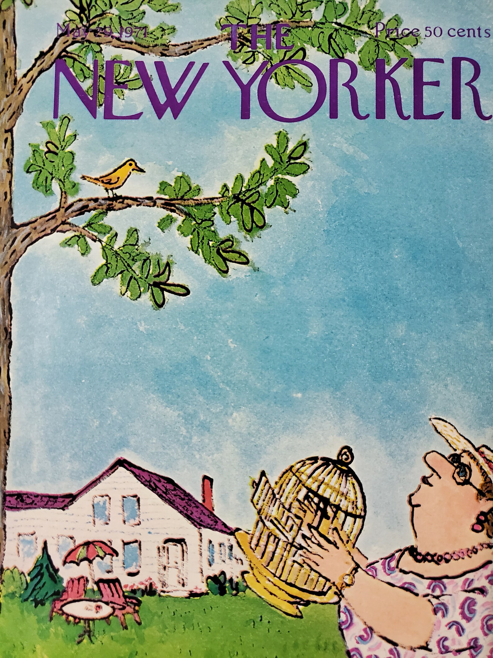 Vintage New Yorker Magazine cover Only May 29, 1971 William Steig Cover