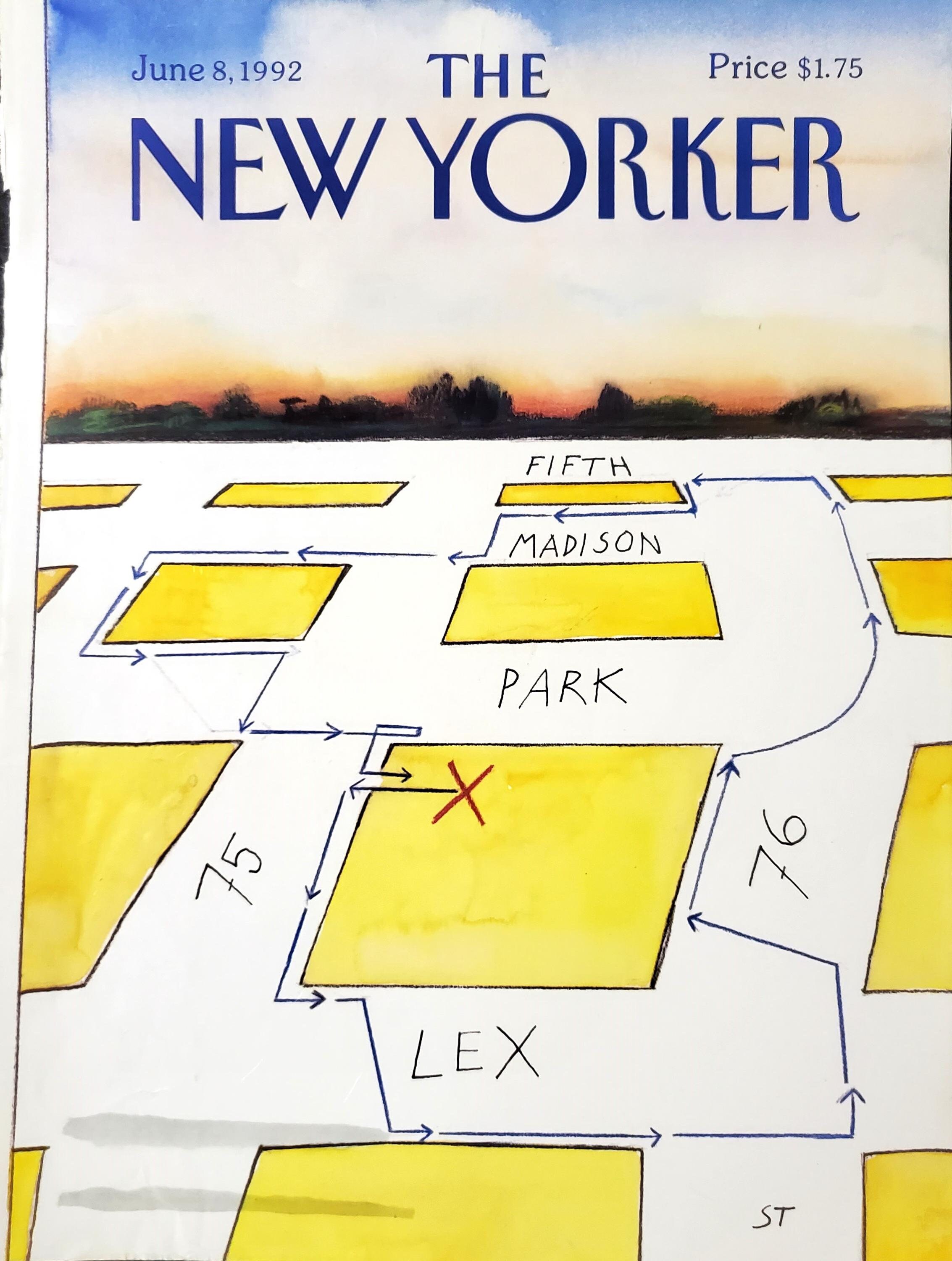 Vintage New Yorker Magazine (cover Only) June 8, 1992 Saul
