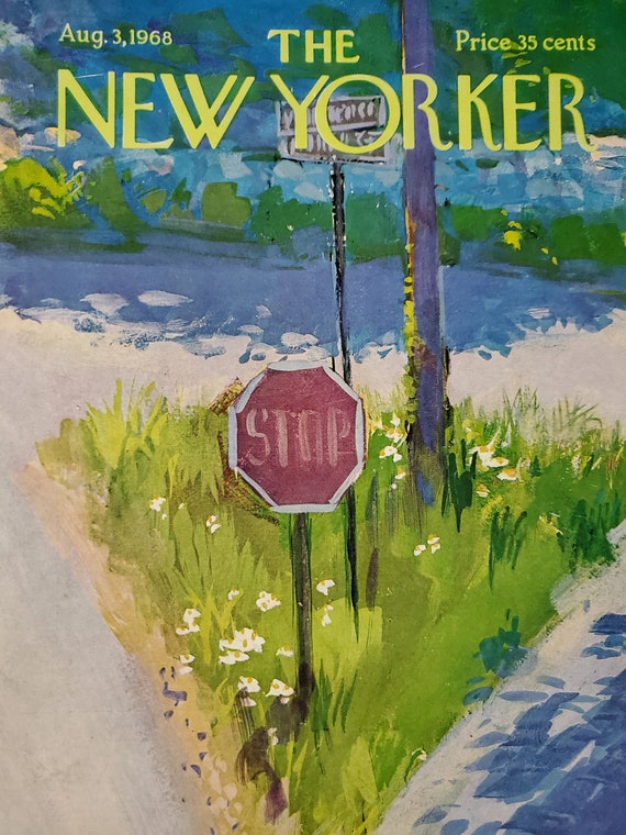 Vintage New Yorker Magazine (cover Only) August 3, 1968