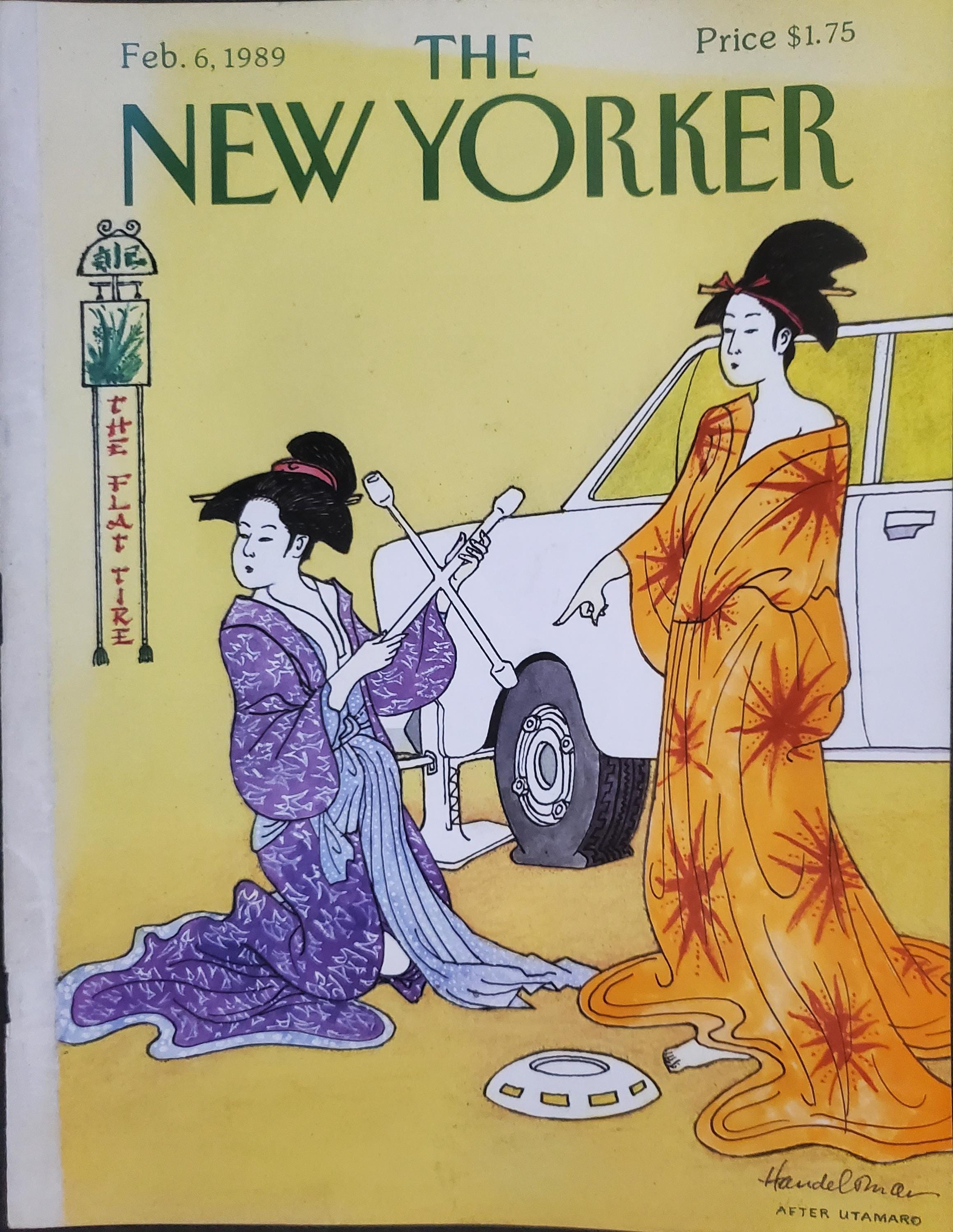 Vintage New Yorker Magazine (cover Only) February 6, 1989