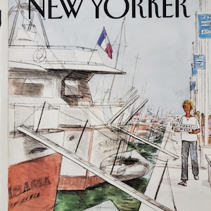 Vintage New Yorker magazine (Cover Only) August 25, 1986 Charles Saxon cover art