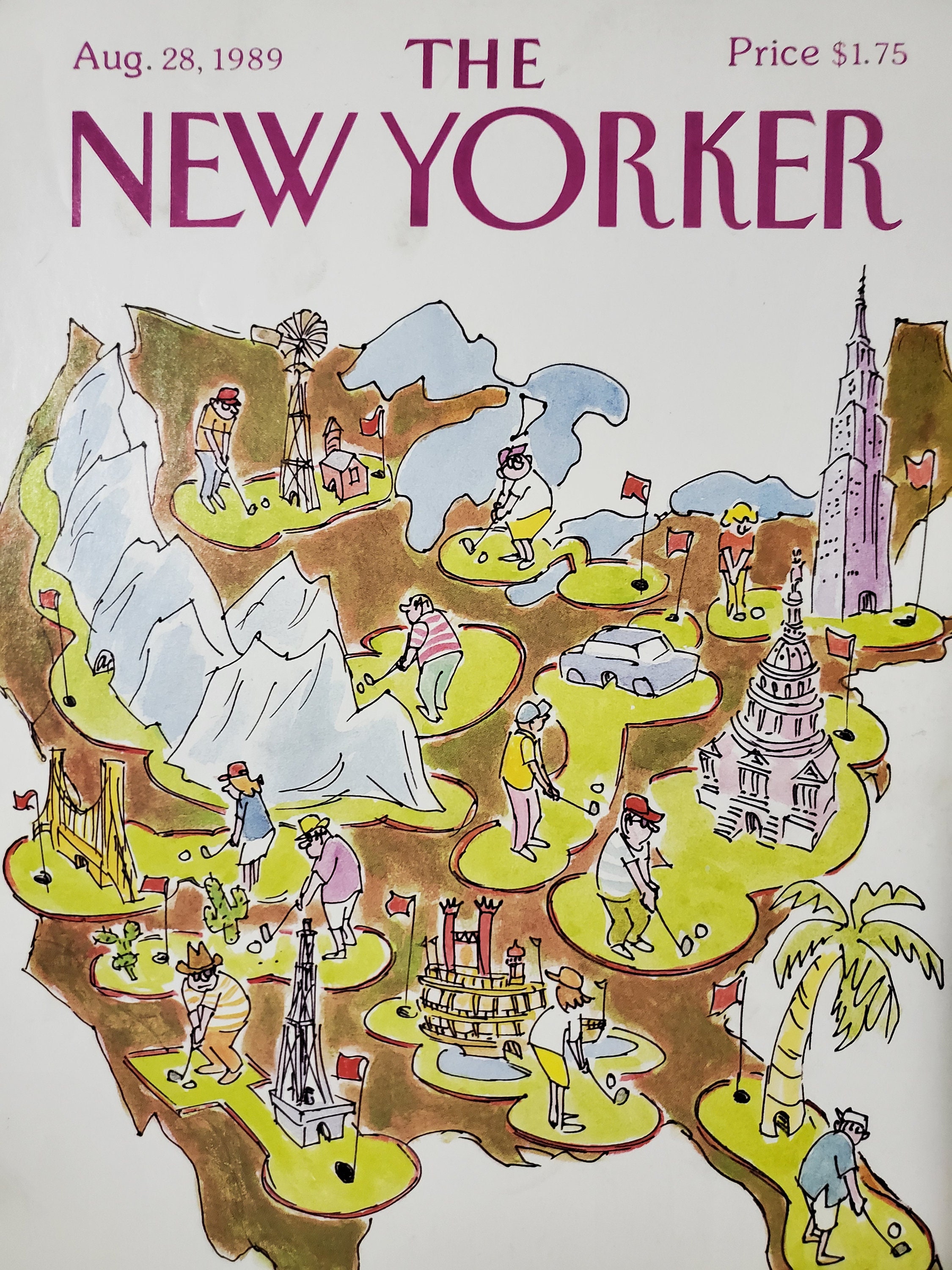 Vintage New Yorker Magazine (cover Only) August 28, 1989 James