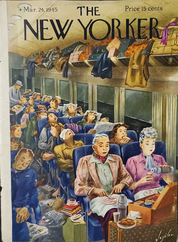 Vintage New Yorker Magazine (cover Only) March 24, 1945 Constantin