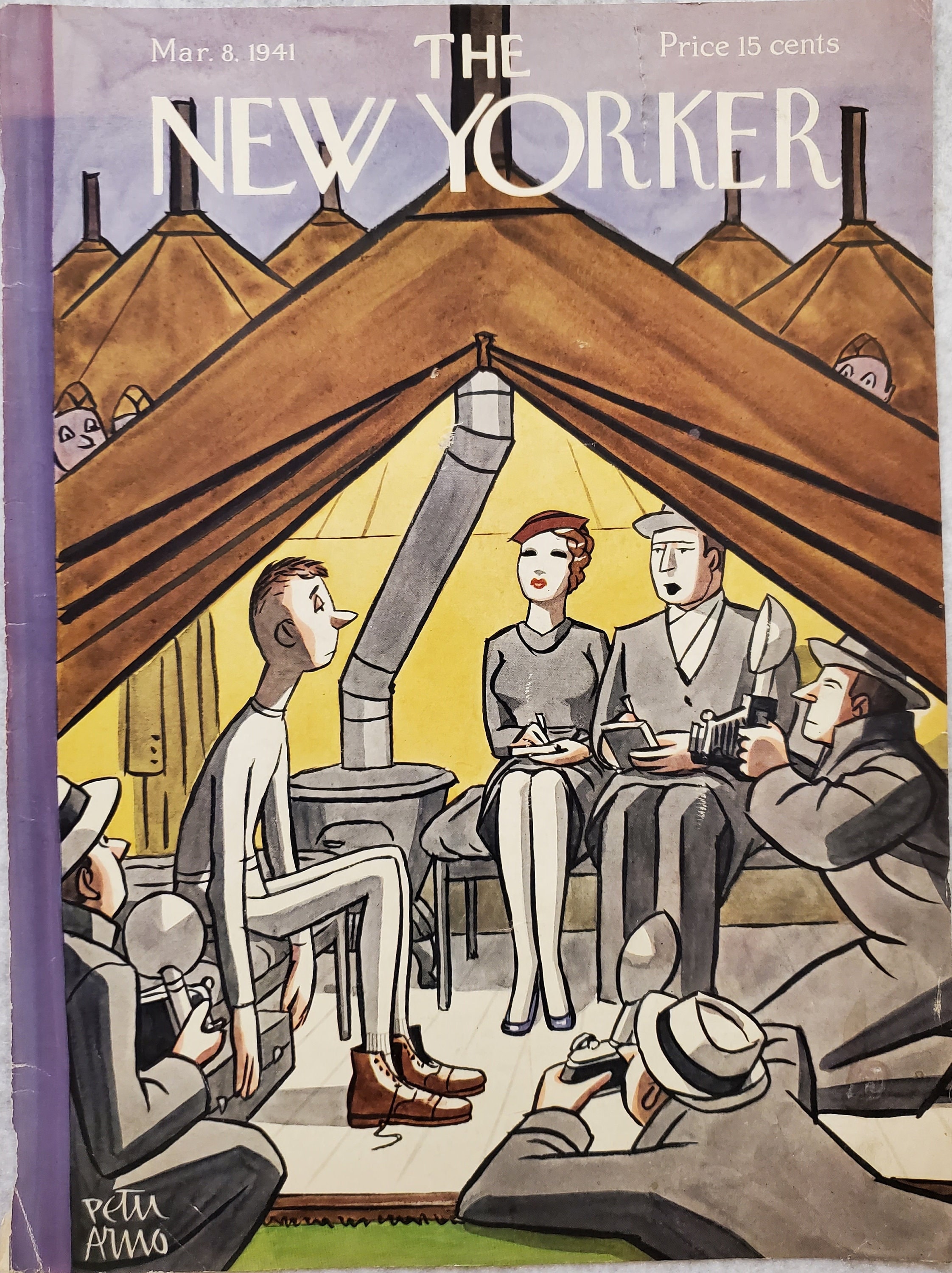 Vintage New Yorker Magazine (COVER ONLY) March 8, 1941 Peter Arno