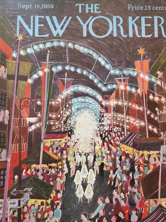 Vintage New Yorker Magazine (COVER ONLY) September 19, 1959 Ilonka