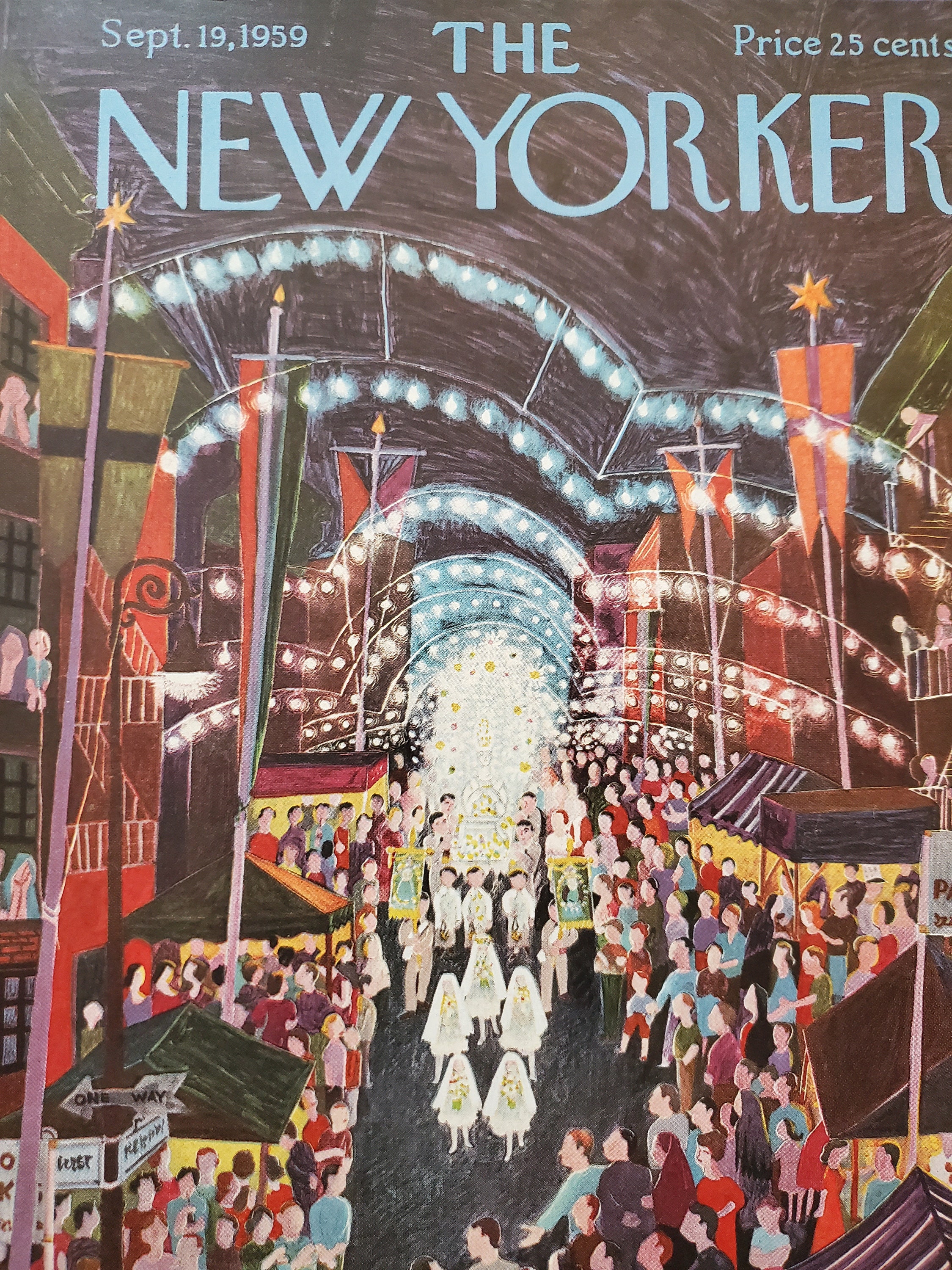 Vintage New Yorker Magazine (COVER ONLY) September 19, 1959 Ilonka
