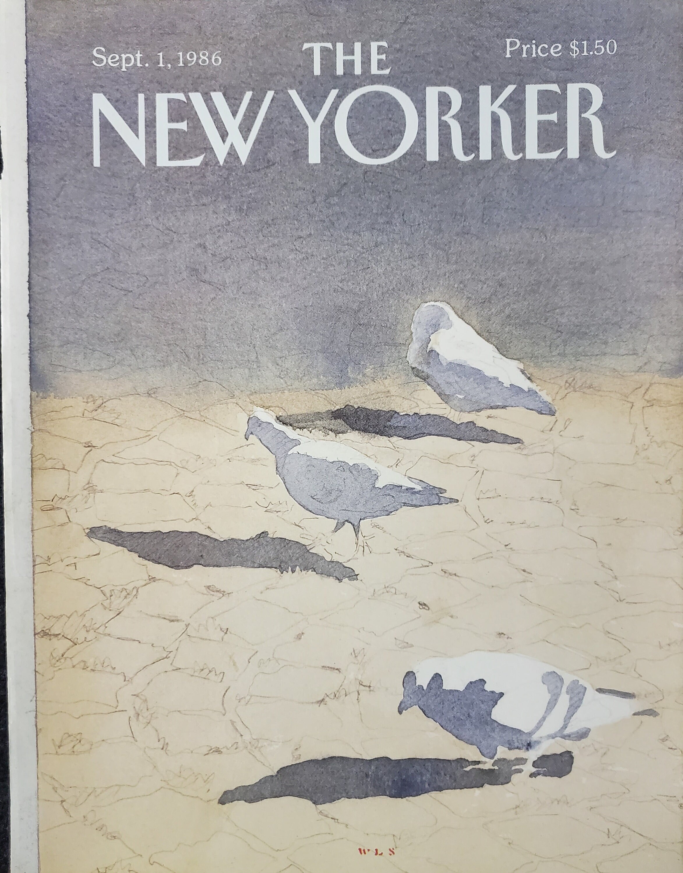 Vintage New Yorker Magazine (cover Only) September 1, 1986 Whitney