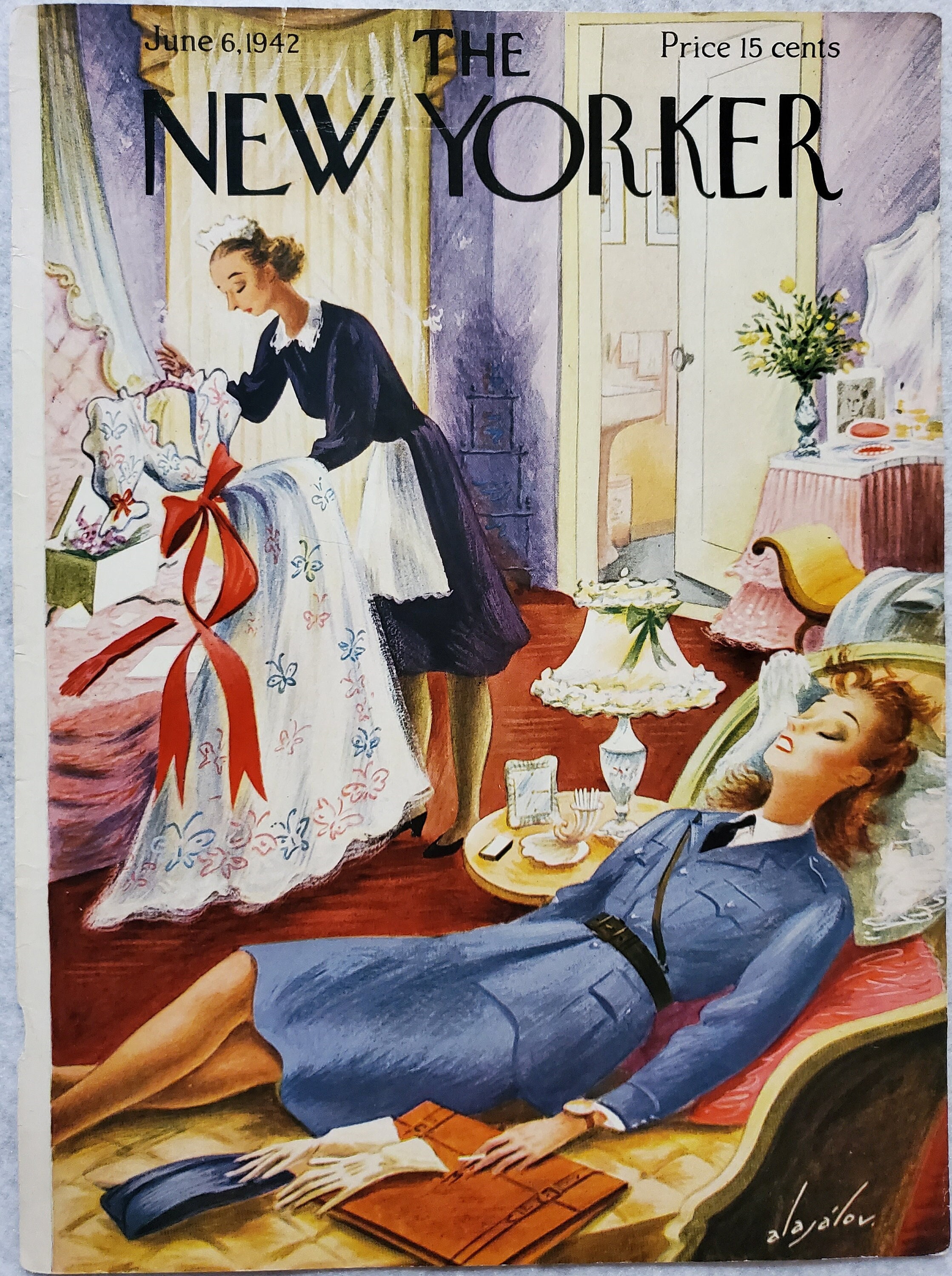 Vintage New Yorker Magazine (COVER ONLY) June 6, 1942 Constantin