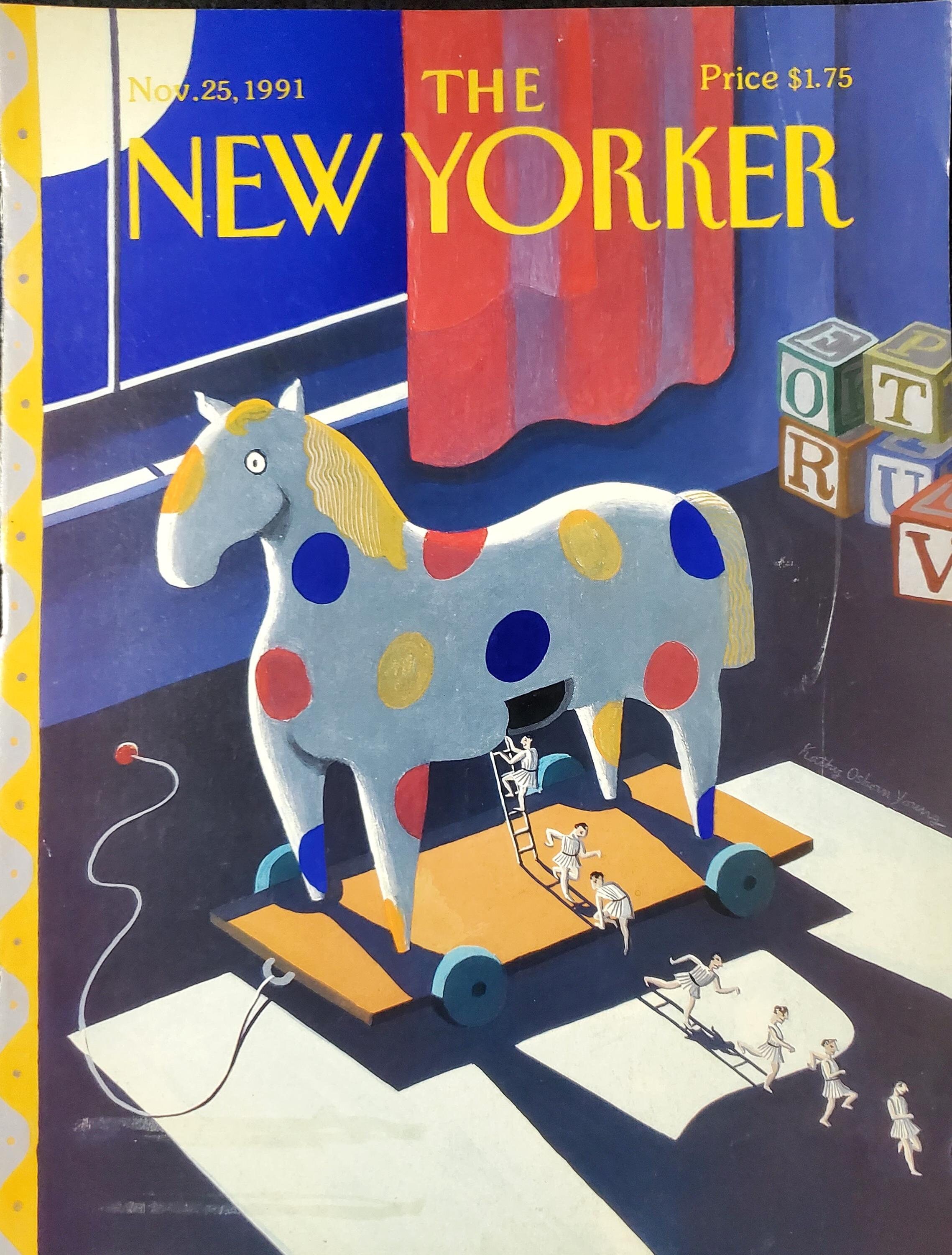 ヴィンテージ ニューヨーカー誌 (表紙のみ) 1991 年 11 月 25 日
