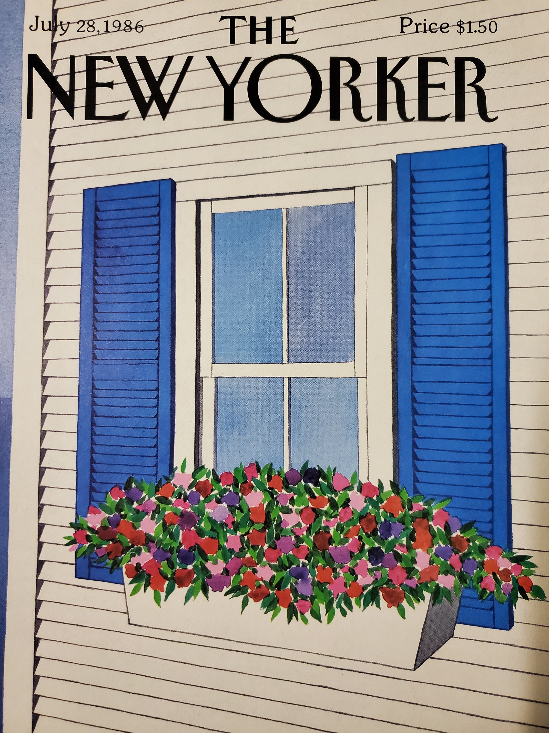 Vintage New Yorker Magazine cover Only July 28, 1986 Judith Shahn Cover ...