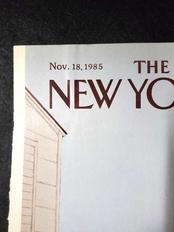 Vintage New Yorker Magazine (cover Only) November 18, 1985